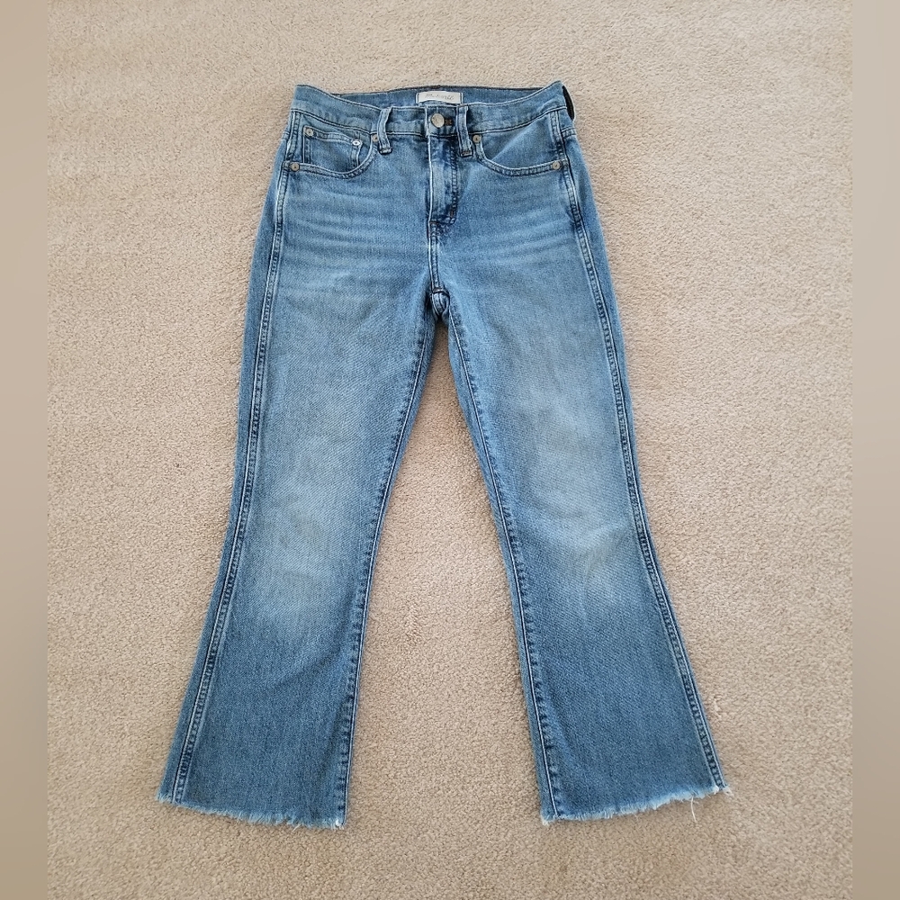 Madewell Cali Demi Boot Cut Blue Cropped Jeans Size 26